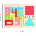 Miniatyrbillede 6 af 8: Træ Tangram Puslespil til Børn | Hjerne-Tænder Formblokke til 3+ År