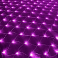 Pikkukuva 1 / 7: 2Mx2M 4Mx6M LED Ulkoilma Kalastusverk Verho Mesh Fairy Lights Puutarhakoriste Uusivuosi Ulkoilma Katu Garland Jouluvalaistus Violetti