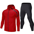Miniatyrbilde 7 av 7: Herre Sportswear Set Fotballtrøye Fotballtreningsklær Herre Løping Hoodie Jakker Langarmet Treningsoverall Sport Sweat Suit Jersey hvit 4XL Jersey white 4XL