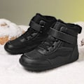 Miniatyrbillede 3 af 7: Børnesko til Barefod Vinter Vinterstøvler Varme Foret Barefodssko Anti-Slip Vinterstøvler Letvægts Komfortable Vandrestøvler Til Piger Drenge Kw01 black 35 EU