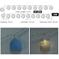Miniatyrbillede 8 af 8: Bomuldsbolde lyskæde, 3,3 m bomuldsbolde lyskæde, 20 LED bolde lyskæde, lyskæde, LED lyskæde til børneværelse, soveværelse, jul, bryllup, fest Macaron USB
