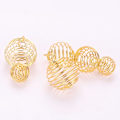 Pikkukuva 5 / 5: Spiral Bead Cages Hopeapinnoitetut Ripustimet Kaulakorun Ripustimet Korujen Valmistukseen Käsityötarvikkeet Kulta gold S M L