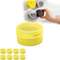 Miniatyrbillede 1 af 8: Magnetiske Krydderierkrukker, Krydderiopbevaringsboks med Transparent Låg, Gul 8 stk yellow 8 pcs