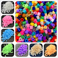 Miniatyrbillede 2 af 7: 500 stk. DIY-match-perler, 5 mm håndlavede fusionsperler, materiale til DIY-armbånd, øreringe, legetøj, puslespil og panel Pink1