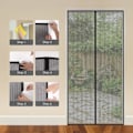 Miniatyrbillede 5 af 5: SQBB Magnetisk Myggenet Dør - Slidstærk, Åndbar, Myggenet Anti-myg Elegant(Sort) 130X210CM