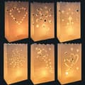 30-pack ljuspåsar, flamskyddade papperslyktor, återanvändbara, Wh