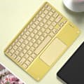 Uppladdningsbart trådlöst Bluetooth-tangentbord med magnetisk pekplatta, kompatibelt med PC, iPad och Mac, gul