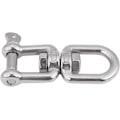 Miniatyrbillede 7 af 8: Heavy Duty Swivel Link, Heavy Duty 304 Rustfrit Stål Swivel Eye ing Snap Hooks Rullende Lås Anordning Marin Med Nøgleringe Sølv(10mm) 10mm