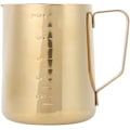 Miniatyrbilde 1 av 8: Rustfritt Stål Melkeskummerkopp Mugg med Skala for Hjem Latte Art Kaffetilbehør Kafeer Gull 600ML (600ML (med vekt)) 600ML (med våg)