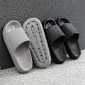 Miniatyrbild 3 av 7: Högkvalitativa molntofflor för män, flip-flops, strandsandaler, badrum, halkfria slides, herr- och damslippers, inomhussko, B-marinblå, 38-39 (passar 37-38)
