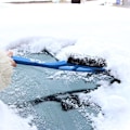 Miniatyrbilde 1 av 5: Bilsnöskyffel snöborste avfrostningsspade isskrapa torkare, blå