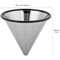 Miniatyrbillede 5 af 8: Kaffefilter, YJ‑99A3 Kaffefilter i rustfrit stål Te Coffee Dripper Kaffenetfilter