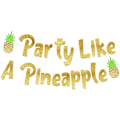 Pikkukuva 1 / 3: Juhlitaan kuin ananas Luau-teemainen glitter-banneri