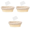 Pikkukuva 1 / 3: 3X 10-tuumainen soikea leipäkori banaanilla - leivonta taikinakulho leipurilahjat