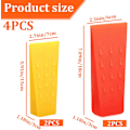 Miniatyrbild 5 av 7: Fällkilar 4-pack 5 tum Fällkil Stabila plastkedjor Sågkilar med halkfria stötar för avverkningsutrustning Gul + orange träklyvare gul+orange