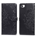 Miniatyrbillede 2 af 5: iPhone 7/8/SE (2020/2022) - Mandala Læder Etui - Sort Sort Sort