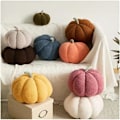 Miniatyrbild 4 av 4: Plush Plyschkudde i Pumpaform, Mjuk Fleece, Höstdekoration till Hemmet White 20cm/7.8inch