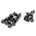 Miniatyrbilde 6 av 9: 50 stk 8*12 mm Fashion Metal Bullet Rivet Spikes & Cone Studs for Lær DIY Tilbehør (Svart)