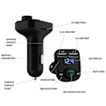 Miniatyrbilde 3 av 5: FM-sender trådløs Bluetooth bil USB-lader Musikspiller