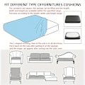 Miniatyrbillede 5 af 7: 1 st Nordic Stretch Soffa Slipcover, Halkfritt sofföverdrag, Anti Pet Scratch Möbelskydd För Sovrum Kontor Vardagsrum Heminredning