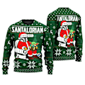 Miniatyrbild 1 av 5: The Mandalorian Santalorian och Baby Yoda Fula Tröja Star Wars God Jul Herrar Sweatshirt Höst Vinter Dam Pullover stil 4 style 4 M