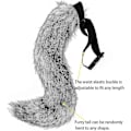 Miniatyrbilde 4 av 6: Kunstig Pelsrev Hale Katt Varulv Cosplay Kostyme Sett Plysj Maske Fluffy Labbhansker Halloween Jul Grå Gray One Size