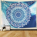 Miniatyrbilde 1 av 5: Gobeläng Indisk Mandala Hippie Bohemian Oriental Väggduk SQBB