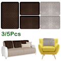 Miniatyrbillede 2 af 7: 5 stk. Betræk Nakkestøttebeskyttelse Sofa Betræk Blød Polyester Slidstærk Anti-blegning til Sofamøbelbeskyttelse Kaffe 3Pcs