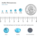 Miniatyrbillede 4 af 4: 1600 stk. Varmefikserede Akvamarin Rhinestones til Håndværk, SS20 (4,6-4,8 mm) Aquamarine SS20