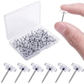 Pikkukuva 1 / 5: 100 kpl läpinäkyviä nuppineuloja, 16 mm litteä nuppineula Wall Push Pins Co