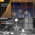 Miniatyrbilde 6 av 7: LED-stjerner Julelys 3 stk Lys Juleinnendørs Vindu Lys Dekorasjon 8 Moduser IP44 For Jul Bryllup Fest Soverom Balkong Dekorasjon Plug