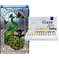 Miniatyrbilde 3 av 5: 12 ml 12 farger glassmaling Akryl håndmalt pigment tegnerør Art Supply SQBB
