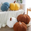 Miniatyrbilde 3 av 4: Plysj pute i form av gresskar, myk fleece, høstdekorasjon til hjemmet White 20cm/7.8inch