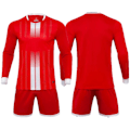 Miniatyrbild 1 av 9: 1 Set Anpassad Fotbollströja Herrar Pojkar Fotbollskläder Set Långärmad Fotboll Uniform Vuxen Målvakt Sport Kostym Barn Träningsoverall Röd Barn Storlek S Red Kid Size S