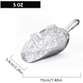 Miniatyrbillede 1 af 4: 5 oz støbealuminium isterningsskovl, rustfri køkkenhjælper 5 OZ