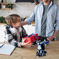 Miniatyrbilde 7 av 7: Fjernstyrt bil, 1:18 Transformerende leker fjernkontroll omdanne bil, 2-i-1 Transform robotleke med 2,4 GHz fjernkontroll Blå - Bugatti Veyron
