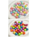 Pikkukuva 6 / 7: 500g Gradientti Värikkäät Akryylihelmet 10-16mm Pyöreät Pallot Imitoidut Helmet Käytetään Korujen Tekoon DIY Bea D Tarvikkeet Kirkkaan Oranssit 12mm