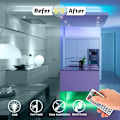 Miniatyrbilde 7 av 8: SMD5050 RGB LED-stripe - 12V Vanntett Fargeskiftende Stripe med Strømforsyning RGB LED Strip Set（IR Only）