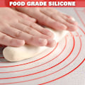 Miniatyrbilde 2 av 5: Silikonbakematte, 80x60cm Non-stick bakematte Sklisikker rullematte med mål for fondantkake Cookies Pizzadeig