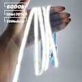 Miniatyrbillede 6 af 8: Arote 24V COB LED Strip - 5m Vandtæt Kold Hvid 6000K, IP65 Dæmpbar, 320 LED'er/m Høj Lysstyrke til Hjemmedekor (Strømforsyning Medfølger Ikke) Cold white 5 m