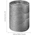 Miniatyrbilde 6 av 8: Rustfritt stålnett rull - Dobbeltlags trådnett for hage, bur og skadedyrbeskyttelse 127mm x 10m