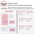 Miniatyrbillede 2 af 6: 52 ugers ugeplanlægger notesbog A5 udateret spiral notesbog daglige studieplaner journalpapir kontor skoleartikler pink-A5