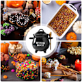 Miniatyrbillede 5 af 8: Heksekeddel Skål | Sort Keramisk Suppegryde til Halloween og Fester