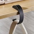 Pikkukuva 7 / 11: 2kpl Kannettava ripustettava laukkukoukku Käsilaukun pidike Monitoiminen pöytäkoukku grey c-shaped