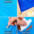 Miniatyrbillede 2 af 5: Strandfilt Overdimensioneret 82\" X79\" Sand Proof Strandmåtte Udendørs Picnictæppe til Rejser, Camping, Vandring