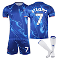 Pikkukuva 1 / 2: Chelsea Kotipaita Lapsille 2024-2025 - Kotikenttä, Stering No. 7 - Sukat L No. 7 - Socks L