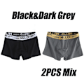 Pikkukuva 1 / 7: 5 kpl Herrunderkläder Man Boxersexiga kalsonger Bekväma Andas Mode Pojkar Trosor Underkläder Boxershorts Herr 2PCS-Mix-01 2PCS-Mix-01 XXL-65-75kg