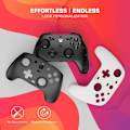 Miniatyrbild 7 av 8: Nintendo Switch-kontroller Joycon trådlös Bluetooth-spelkontroll fjärrväckning med rep grå gray