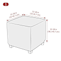 Miniatyrbild 2 av 7: 1 st Jacquard stretch ottoman pall täckt elastisk fyrkantig fotpall täcker all-inclusive hållbara fotstöd överdrag vardagsrum A8  ottoman överdrag liten