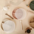 Pikkukuva 7 / 8: Moonkie Silikoninen Vauvan Lautanen Imuvoimalla | BPA-Vapaa Astiastosetti Itsenäiseen Syömiseen | Astianpesukone- ja Mikroaaltouuniin Sopiva (Vaaleanpunainen) Blush